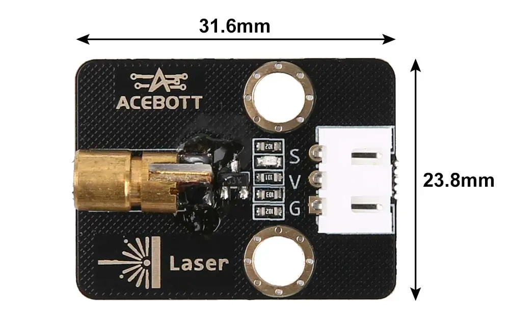 ACEBOTT Electronic Modules QB074 modulo laser rosso 650 nm