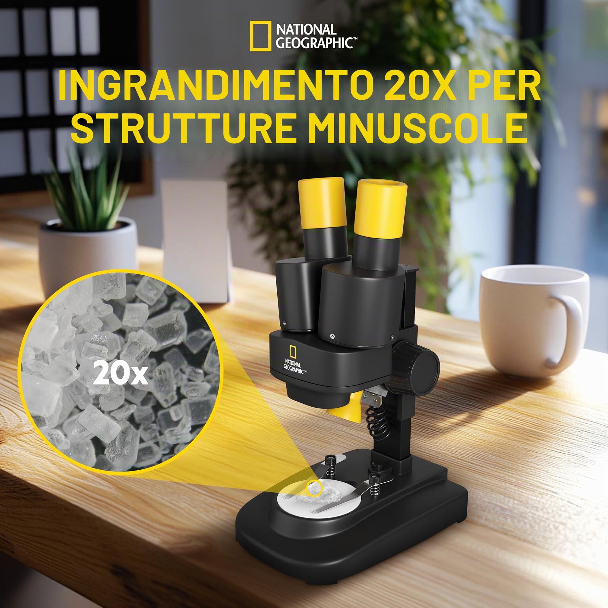 National Geographic Microscopi Microscopio Stereoscopico 20x microscopio binoculare minerali