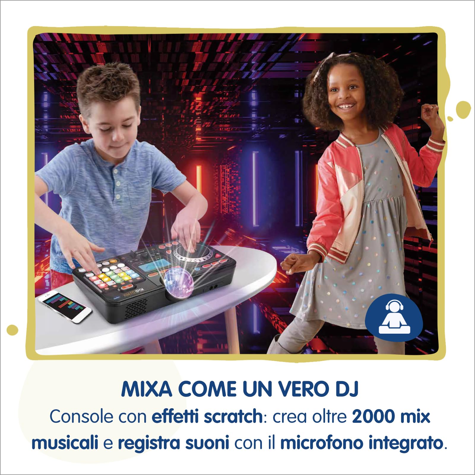 VTech Kidi DJ Mix console DJ per bambini con microfono
