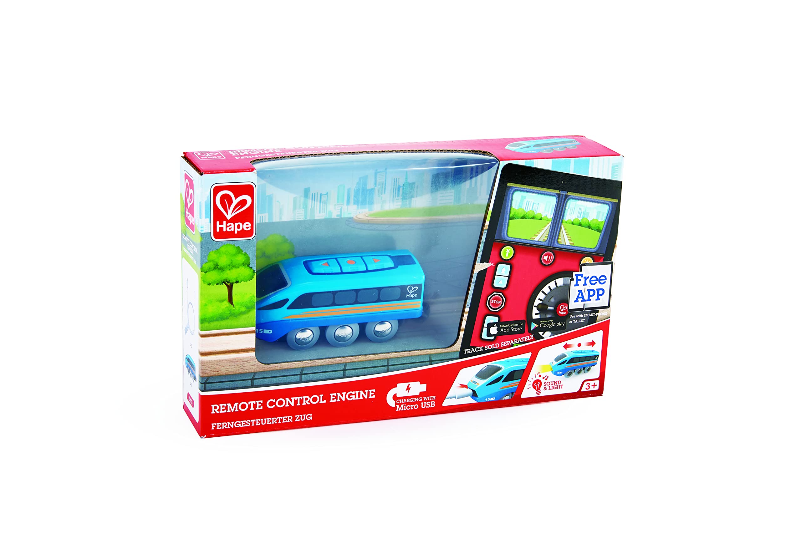 Hape Treno con controllo remoto trenino giocattolo APP USB dai 3 anni