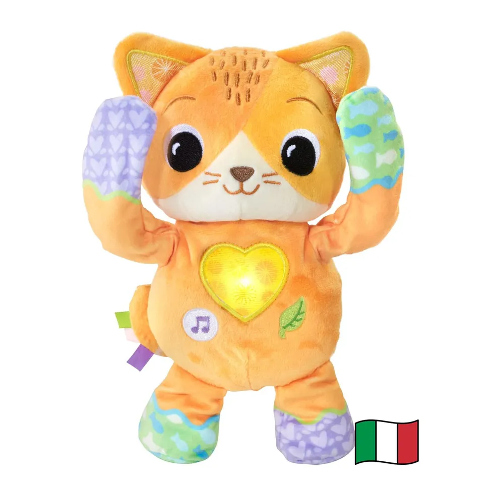 VTech Minù Gattino Cucù, peluche interattivo con suoni e musiche