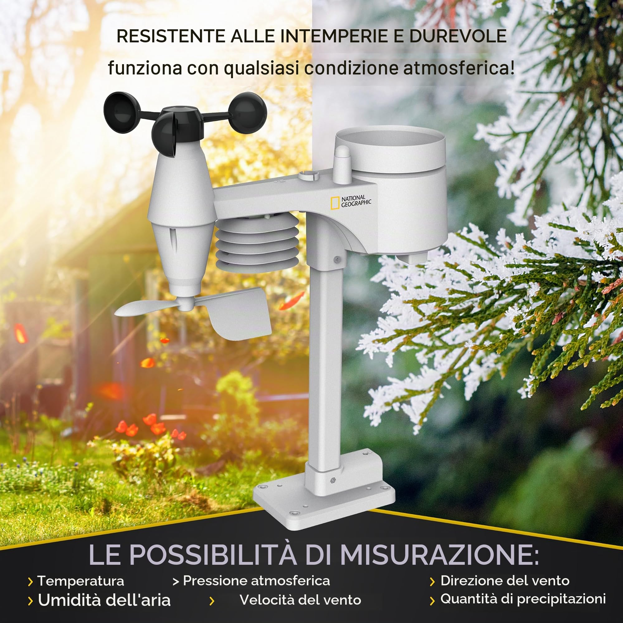 National Geographic Stazioni meteorologiche Station météo sans fil 5-en-1 stazione meteo wireless