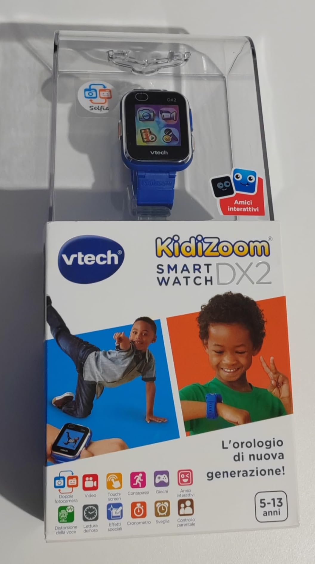 VTech Kidizoom Smartwatch DX2 smartwatch blu per bambini con doppia fotocamera