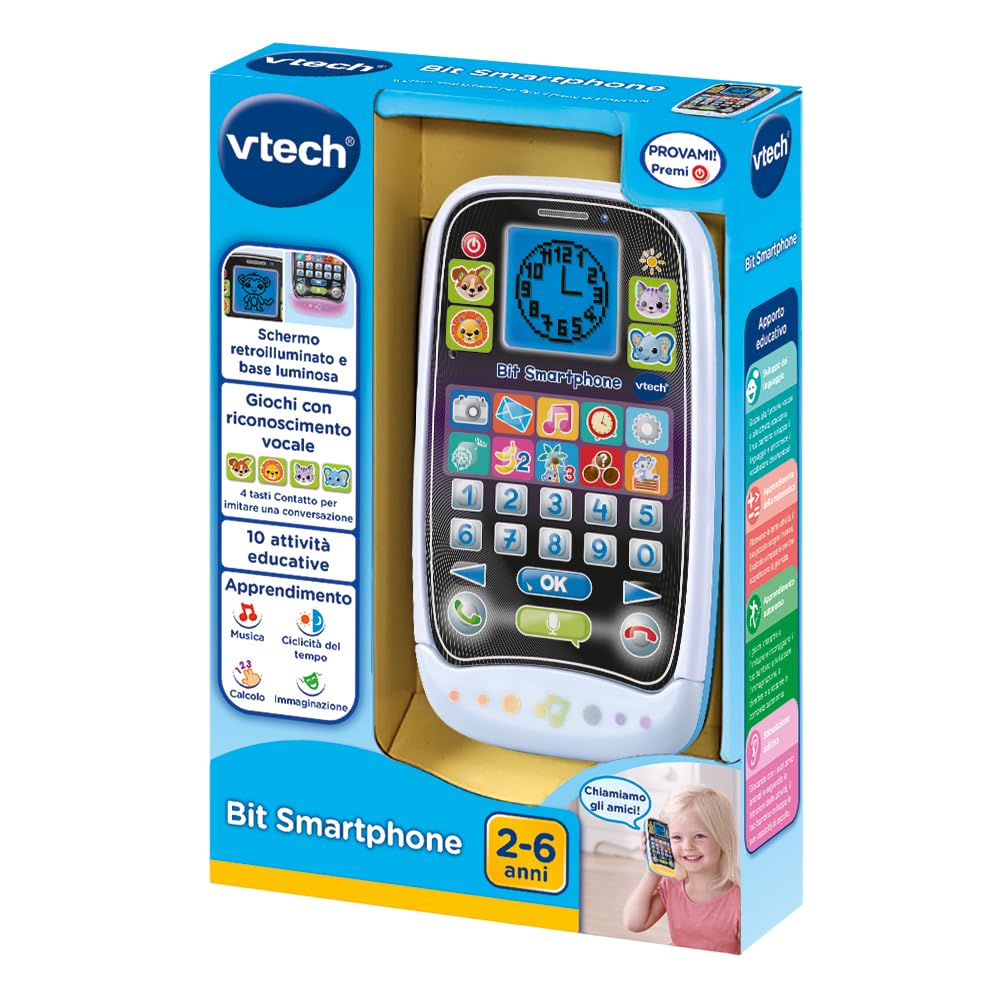 VTech Giocattoli 3-6 anni Bit Smartphone telefono educativo