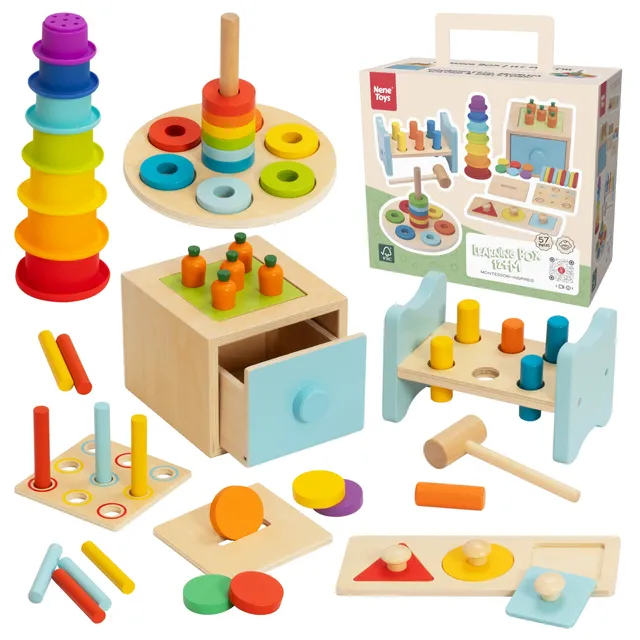 Nene Toys Baby & Toddler Toys Learning Box +12M giochi legno 12-24 mesi