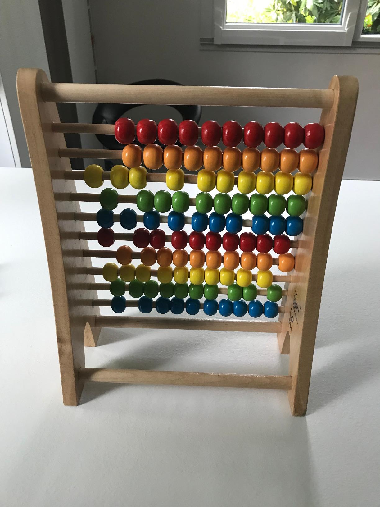 Hape Giocattoli per le abilità motorie E0412 Abaco Palline Arcobaleno