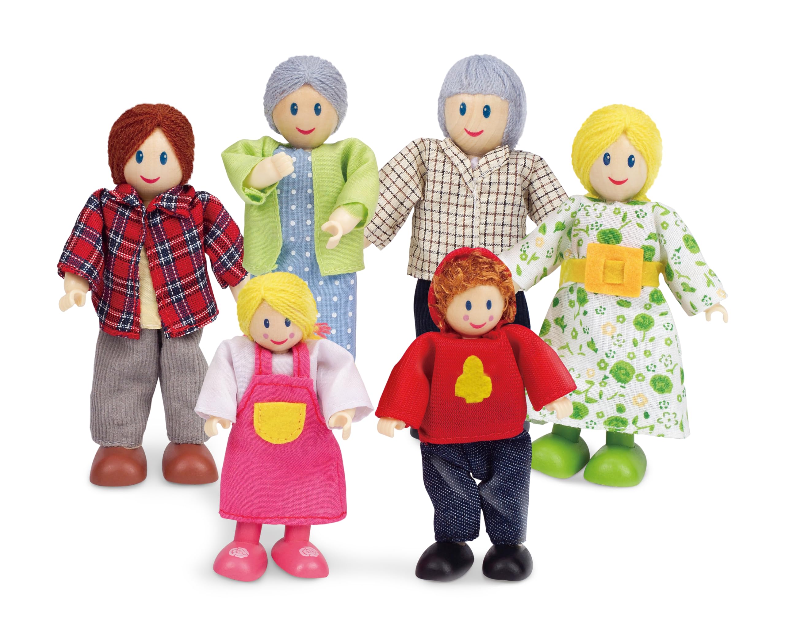 Hape Case delle bambole e accessori E3500 Famiglia Felice bambole in legno