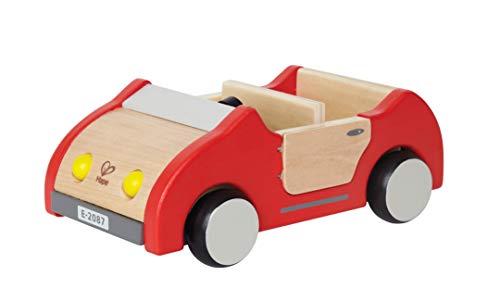 Hape Case delle bambole Auto familiare in legno rossa