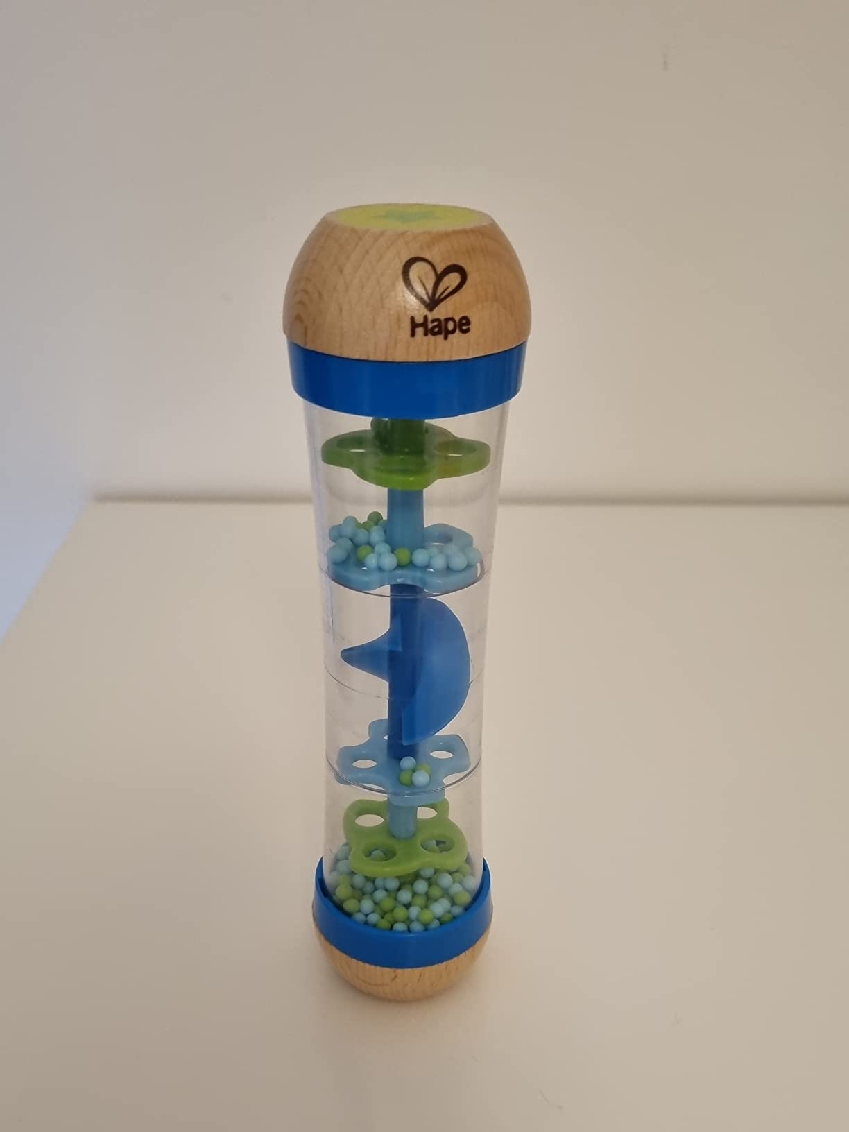 Hape Giochi musicali Cascata di Perline sonaglio bastone della pioggia blu