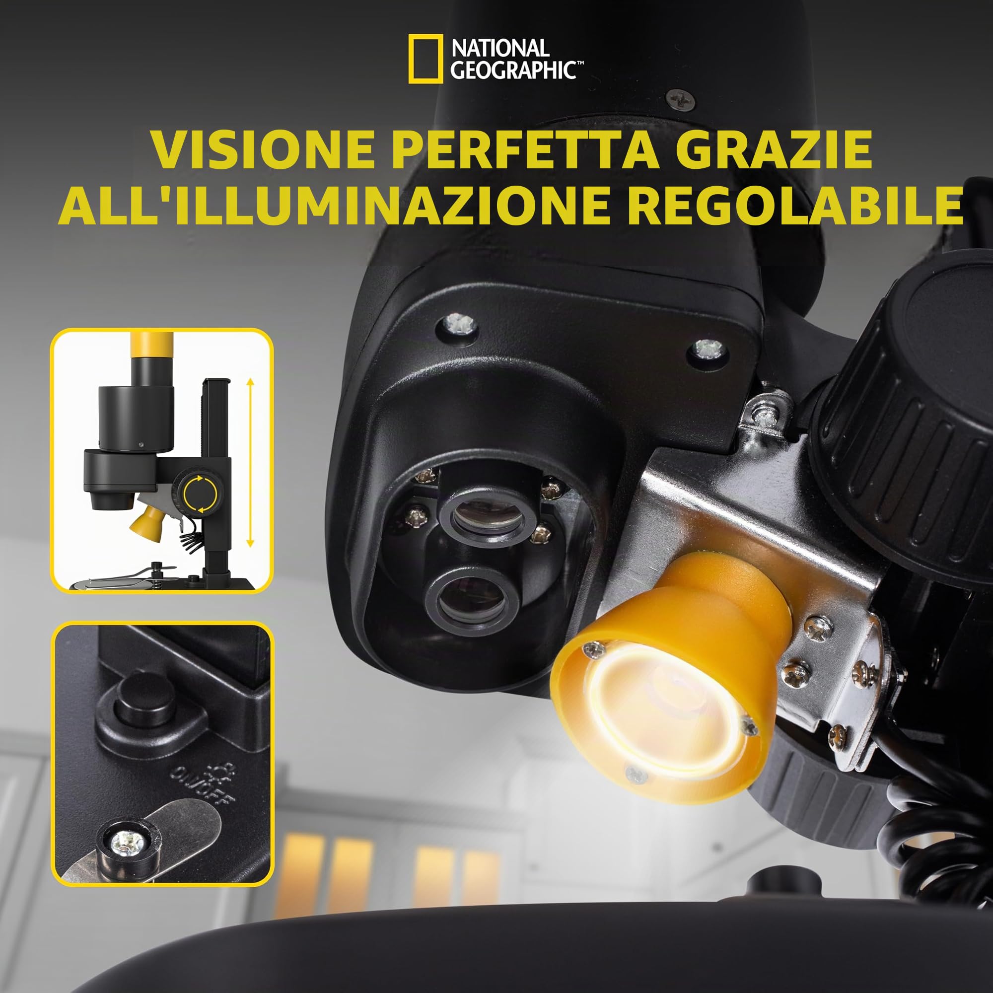 National Geographic Microscopi Microscopio Stereoscopico 20x microscopio binoculare minerali