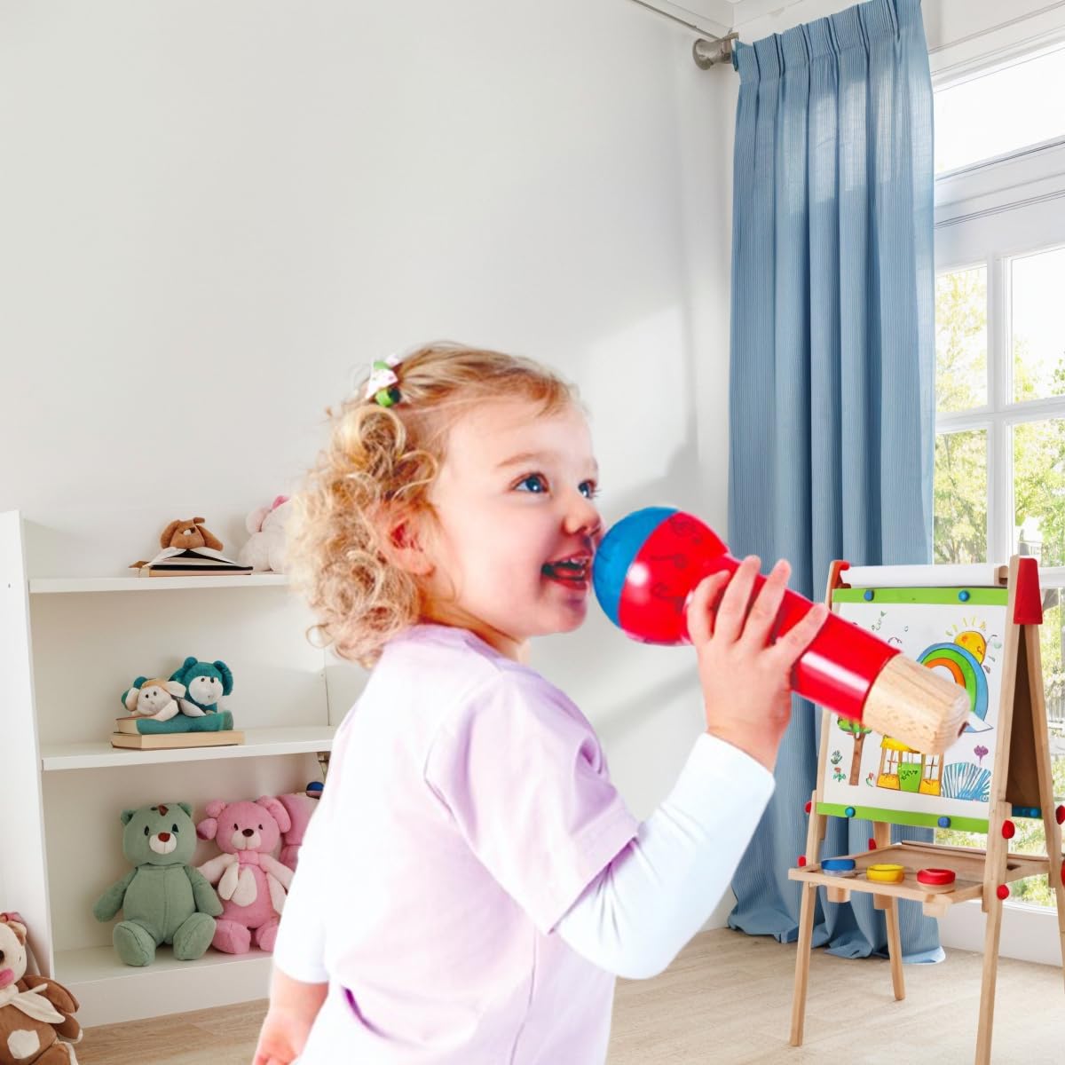 Hape Giochi musicali Potente Microfono Eco senza batterie