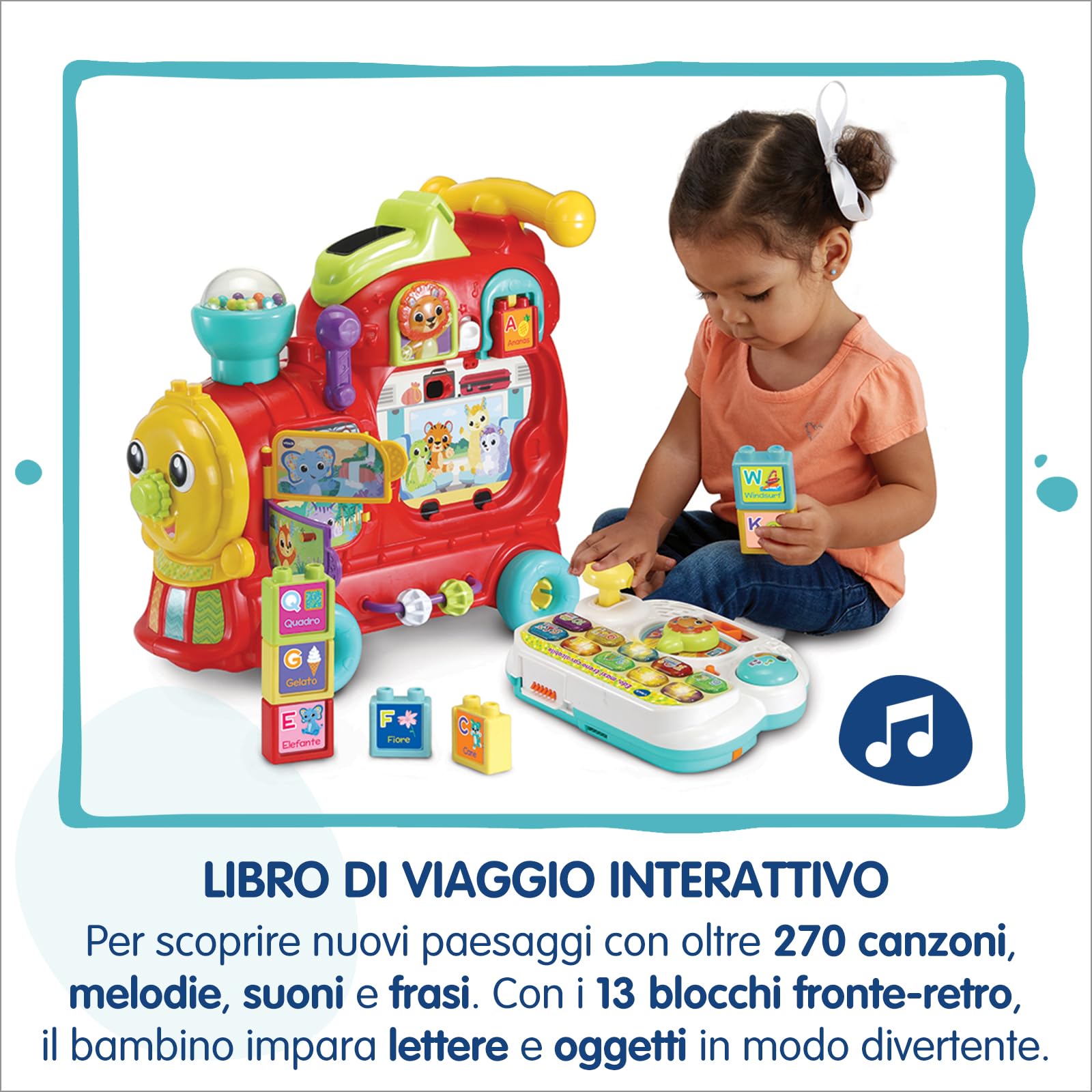 VTech Giocattoli 1-3 anni Edo Maxi Treno Cavalcabile 7 in 1 trenino elettrico 12-36 mesi