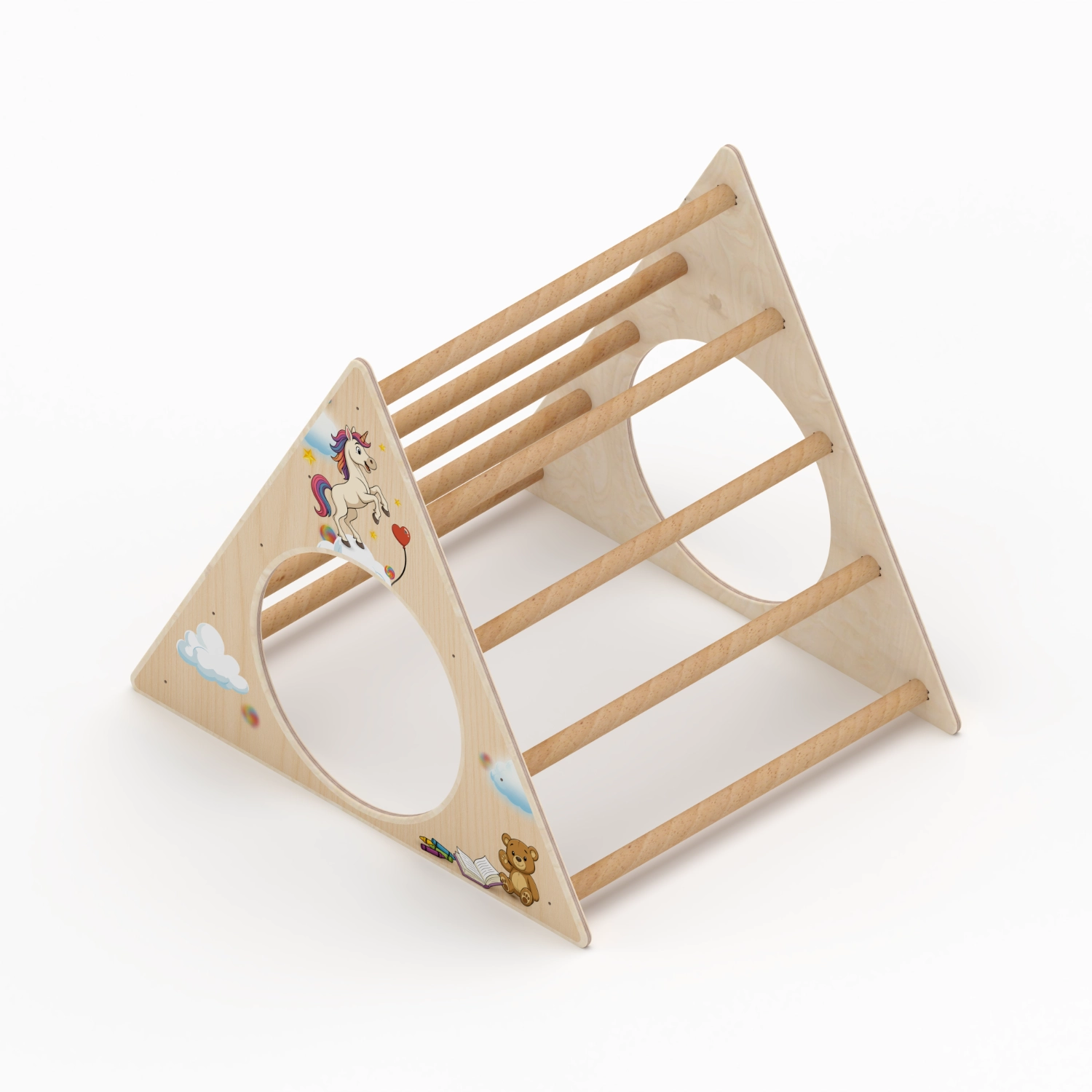 Il Pianeta delle idee Wood for Kids Montessori Triangolo di Pikler in betulla