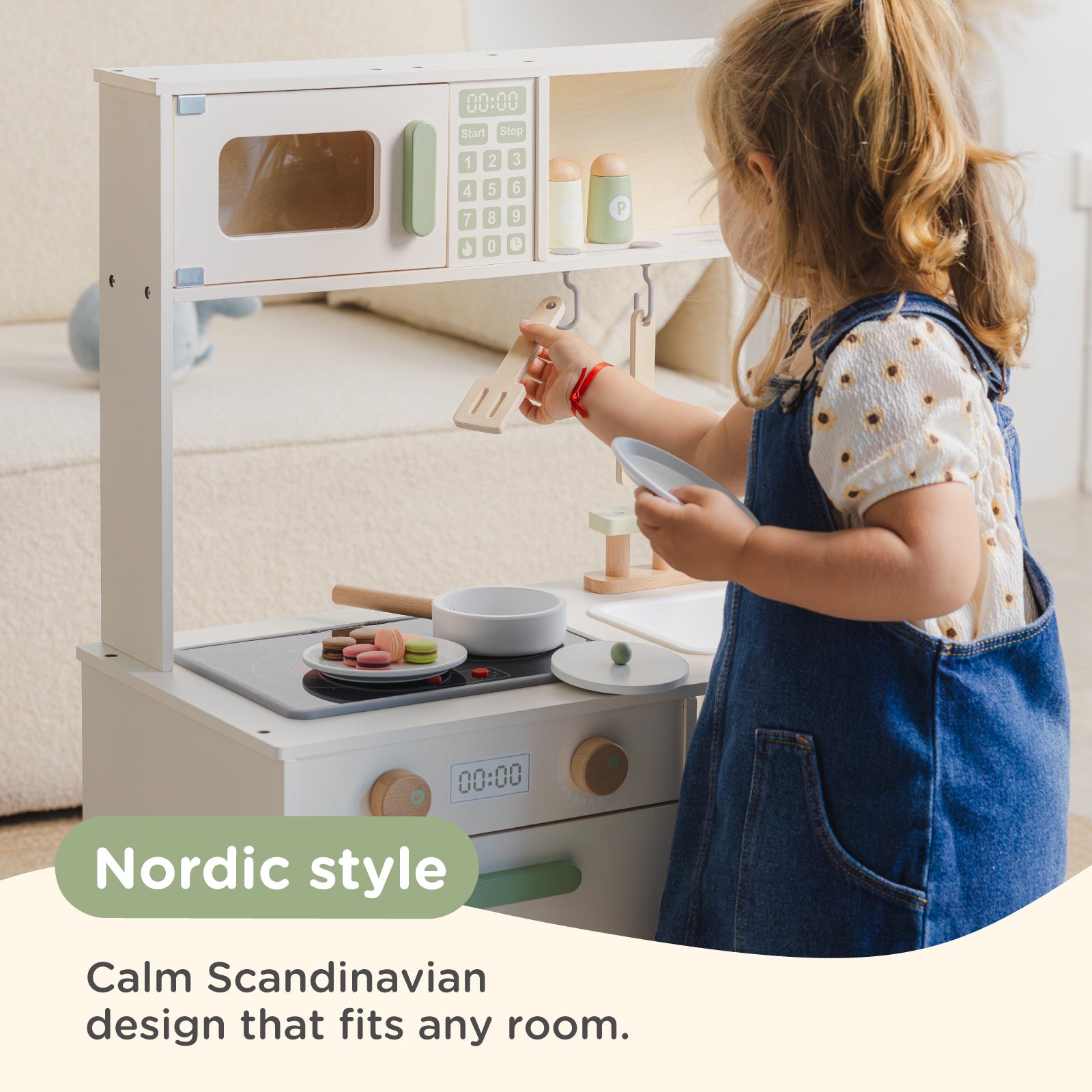 Nene Toys Kitchens & Pretend Play Wooden Kitchen Set – Nordic Style cucina in legno