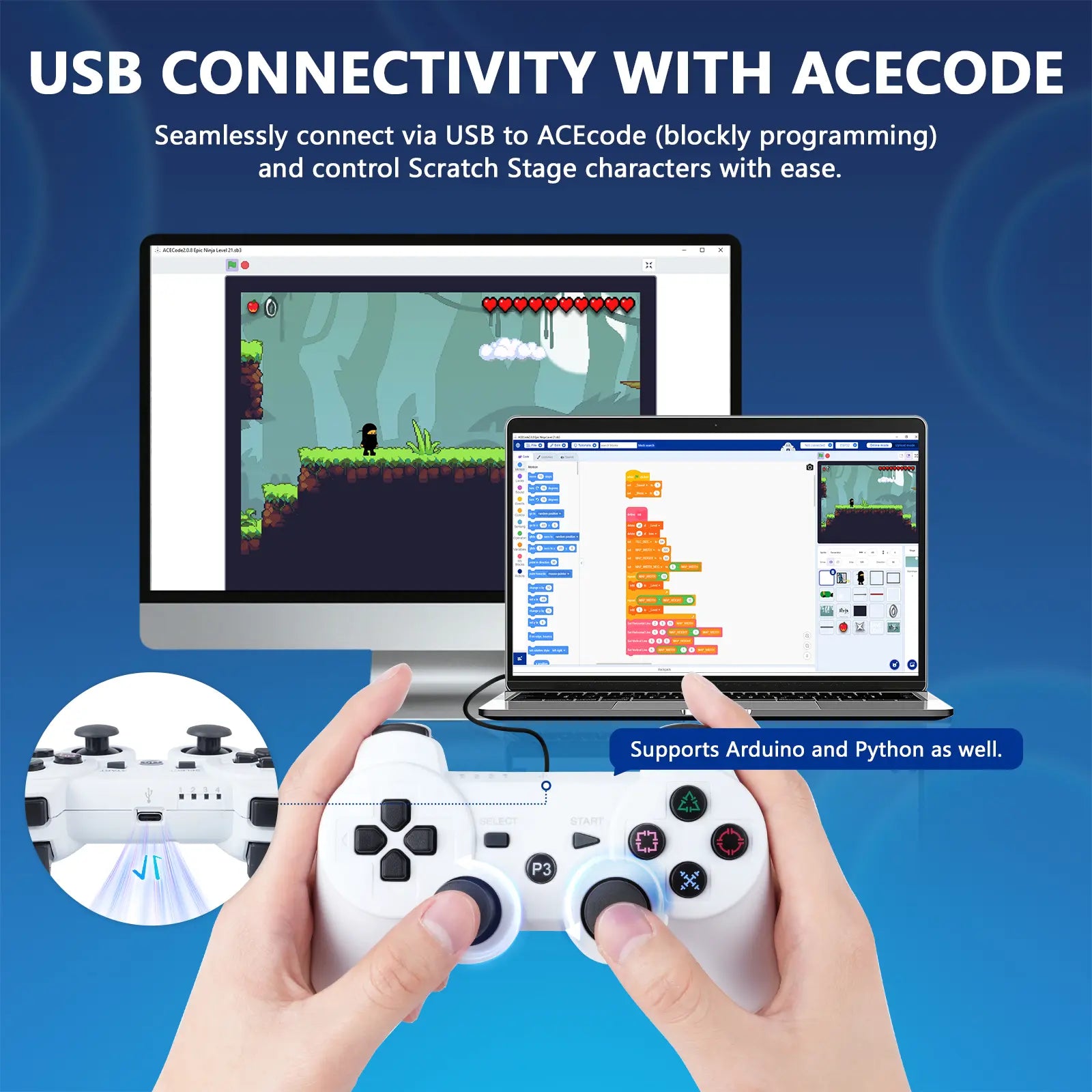 ACEBOTT Expansion Pack Series QD010 Wireless Controller controller Bluetooth