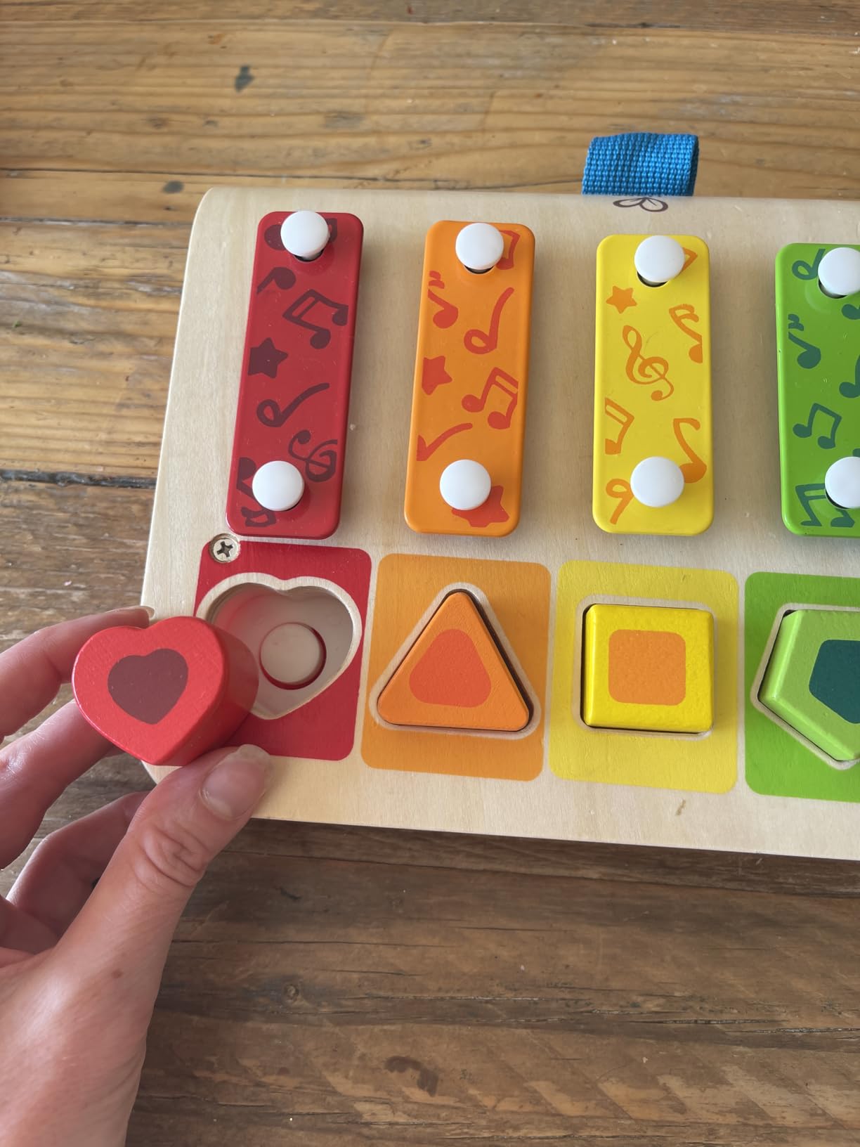Hape Giochi musicali Xilofono Forme Geometriche xilofono legno multifunzione