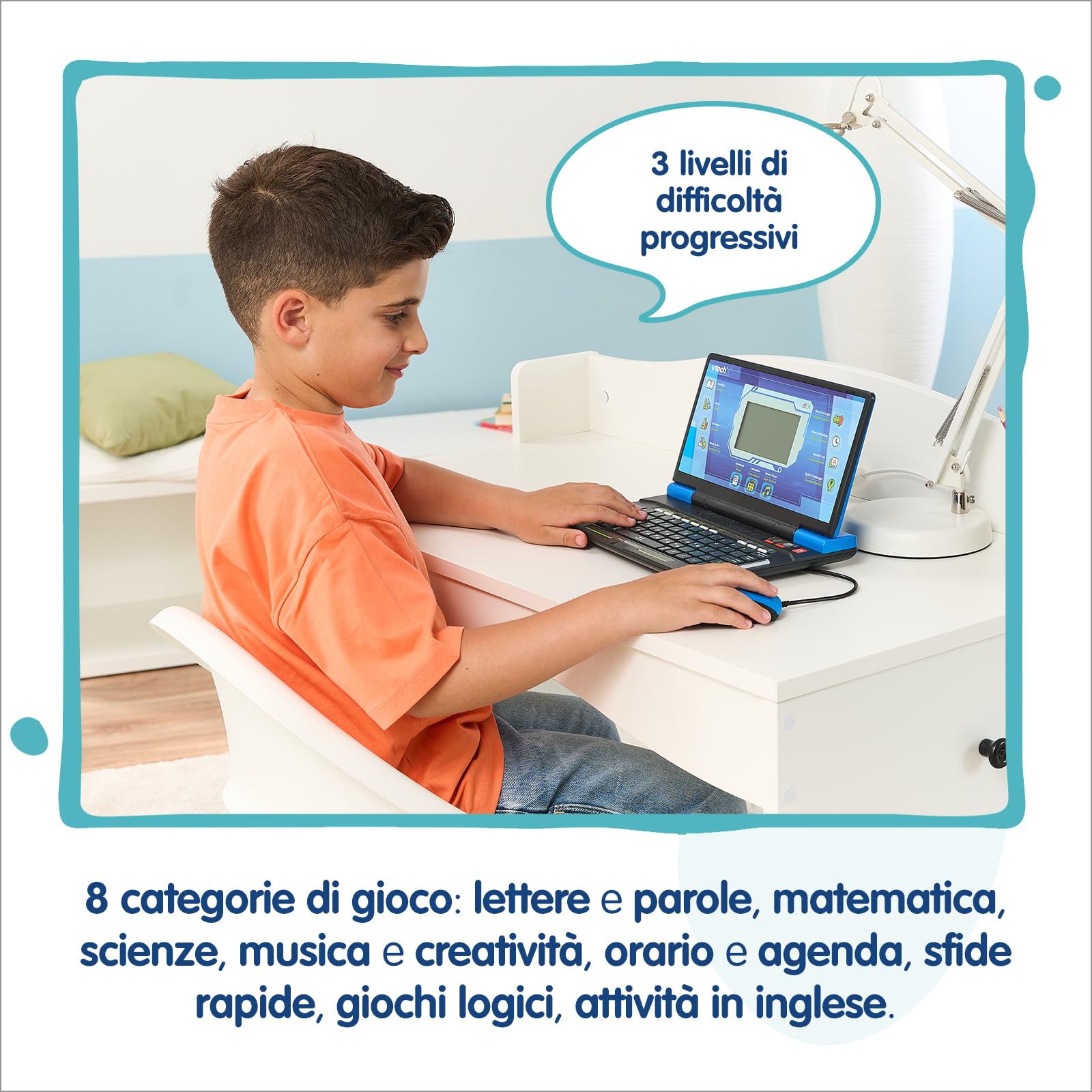 VTech Bit Smart Genius Plus computer rosa bilingue