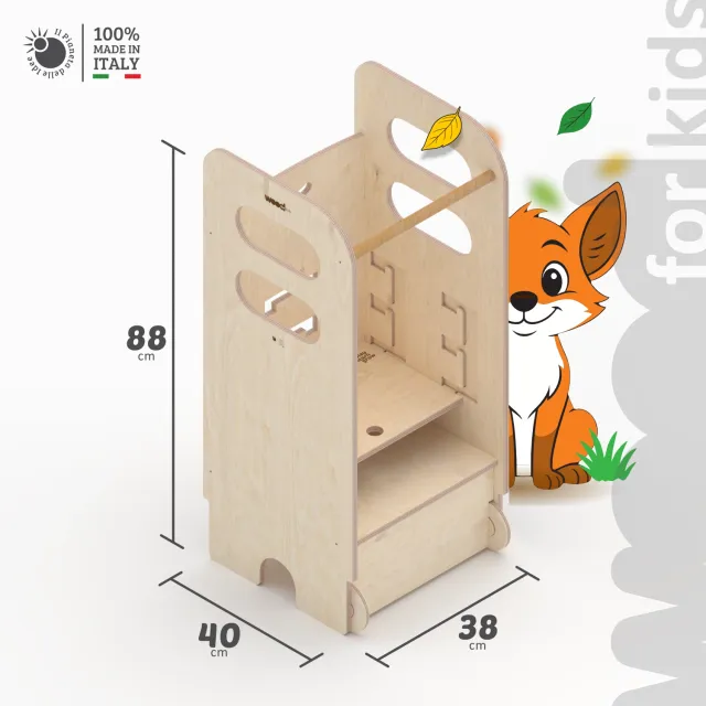 Il Pianeta delle idee Wood for Kids Montessori Torre della crescita Montessori torre in legno