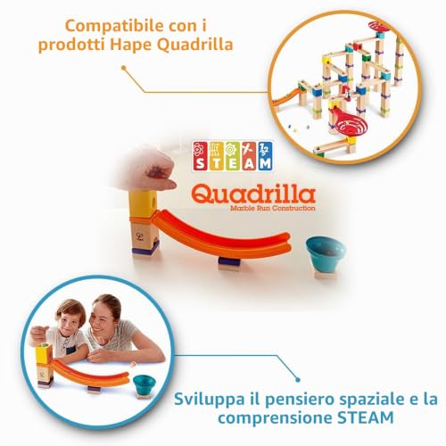 Hape Quadrilla Mega Trampolino espansione pista di biglie