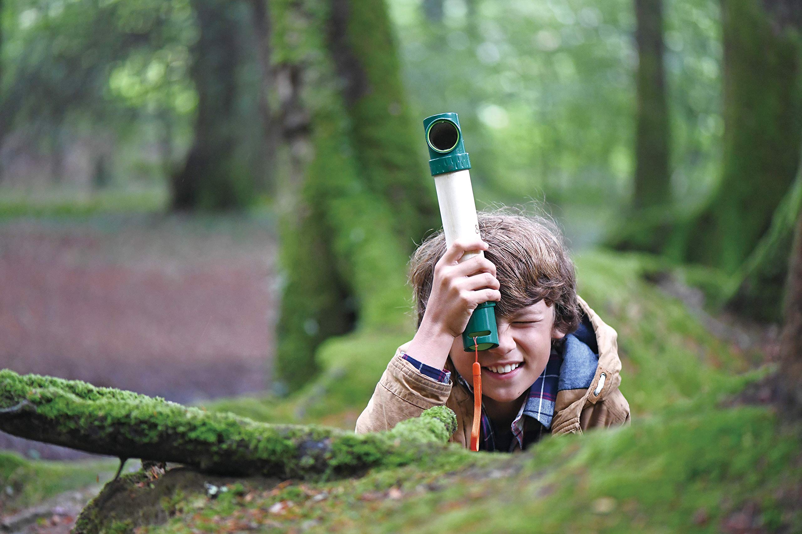 Hape Sperimentare e scoprire Periscopio per bambini in bambù e Green PE