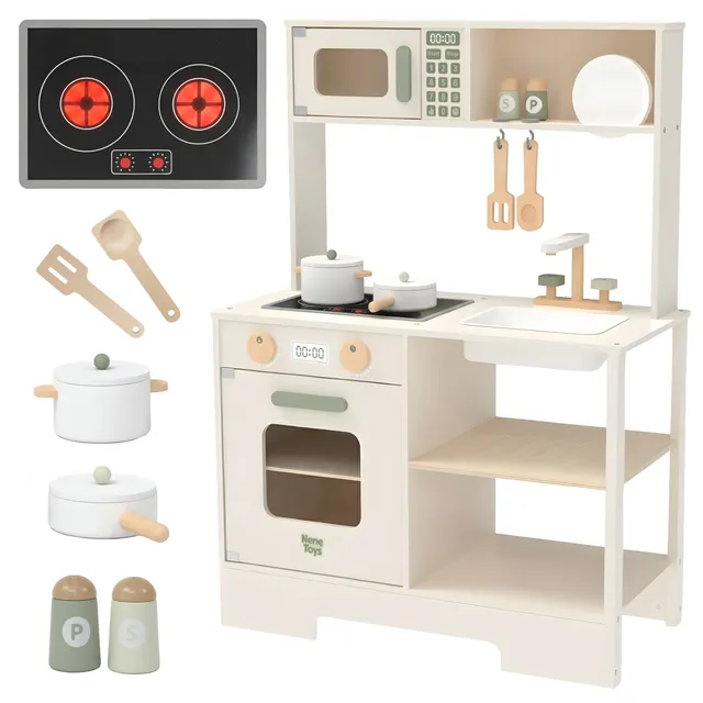 Nene Toys Kitchens & Pretend Play Wooden Kitchen Set – Nordic Style cucina in legno