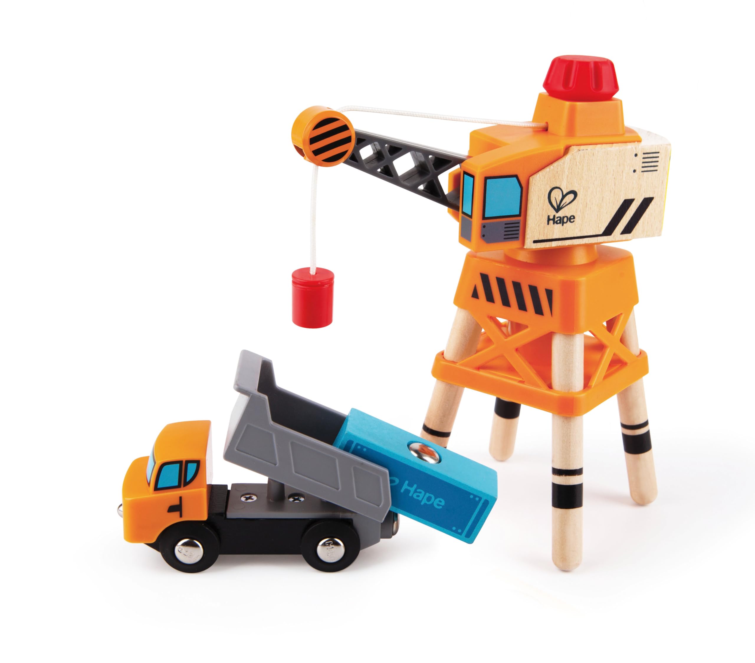 Hape Treno gru a braccio rotante con camion ribaltabile magnetico