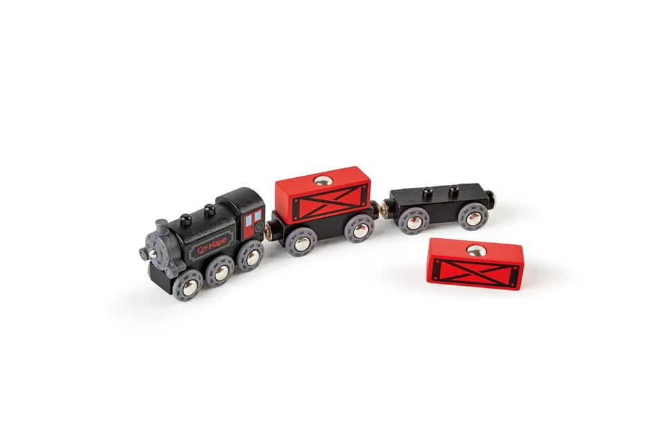 Hape Treno Treno merci a vapore Classico - Vintage trenino legno magnetico