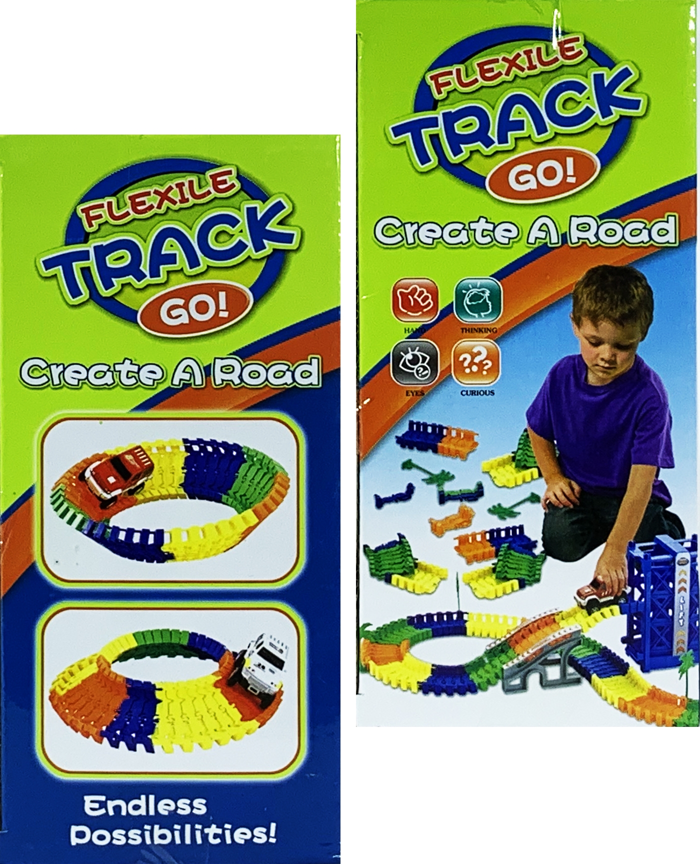 Masterhome Baby Piste Flessibili Luminose CREATE A ROAD LIFT pista flessibile