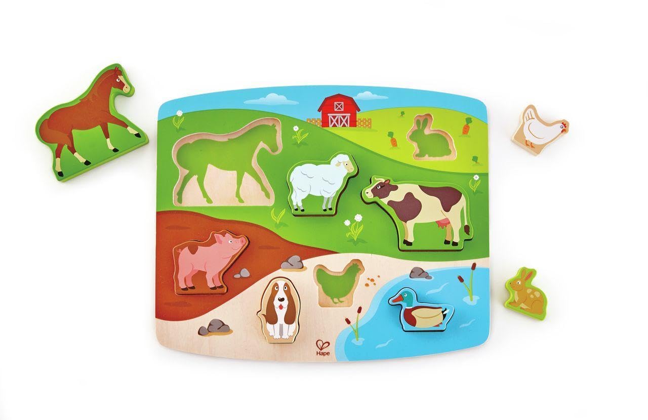 Hape Puzzle E1454 puzzle in legno fattoria
