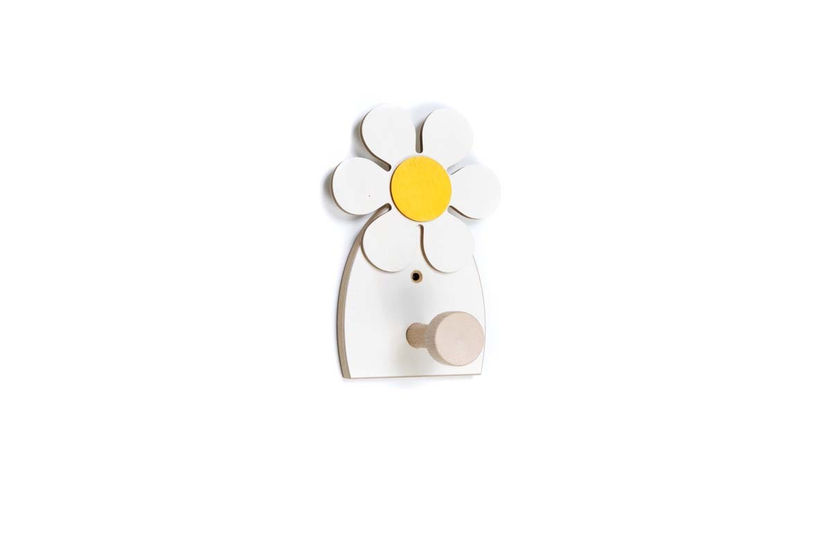 Il Pianeta delle idee Arredare Fiori Appendiabiti in pioppo 18x10 cm
