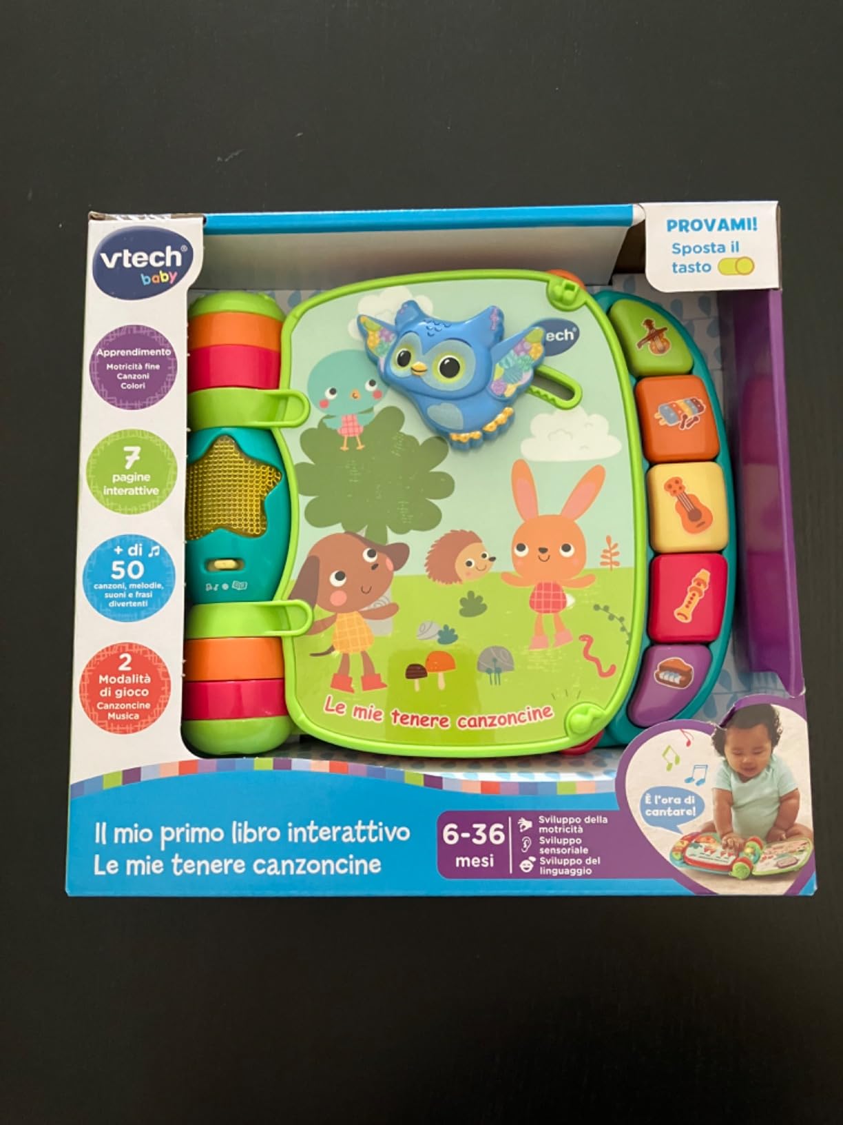 VTech Giocattoli 0-12 mesi Il Mio Primo Libro Interattivo Canzoncine