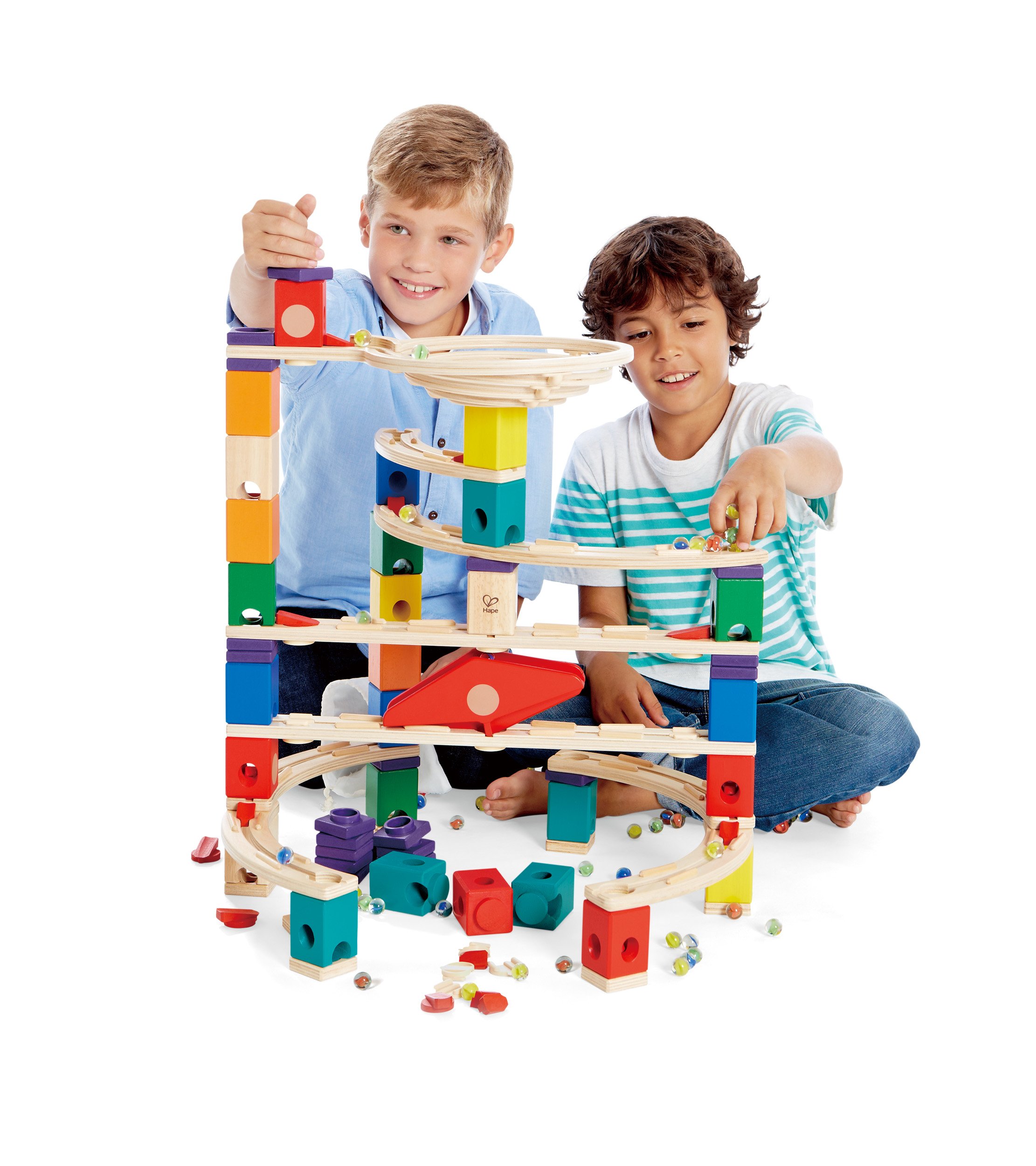 HAPE Quadrilla E6007 Xcellerator pista per biglie in legno
