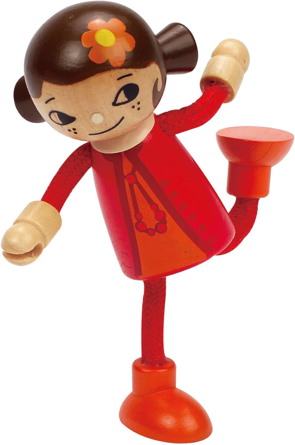 Hape Case delle bambole e accessori Bambola di legno Mamma arti flessibili