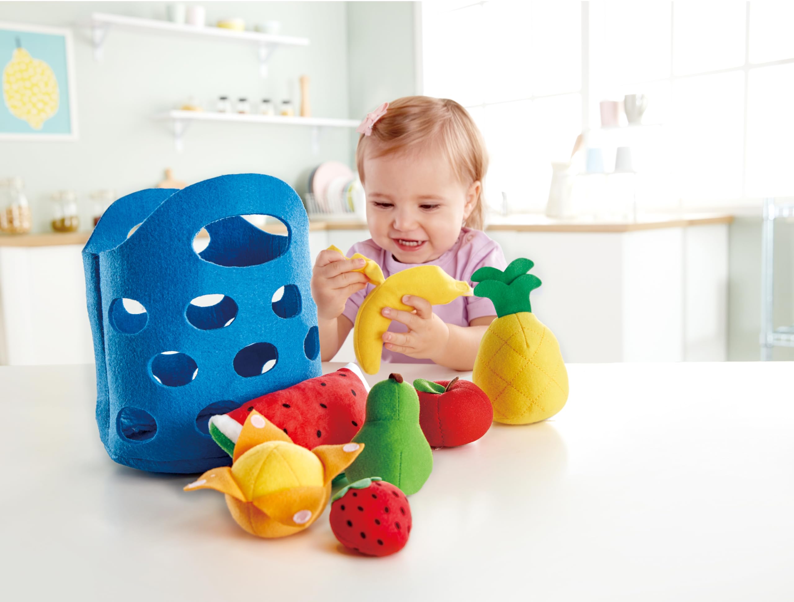 Hape Cucina e accessori cesto di frutta giocattolo in feltro