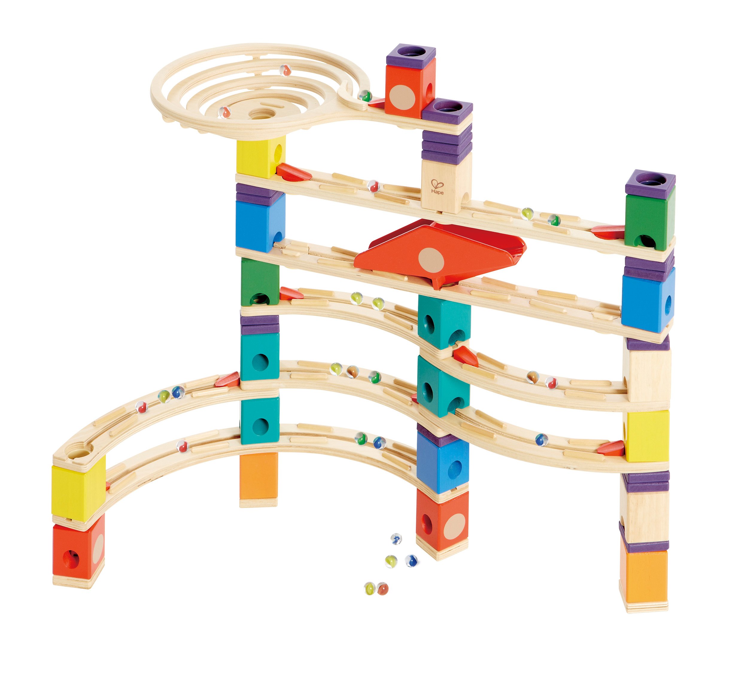 HAPE Quadrilla E6007 Xcellerator pista per biglie in legno