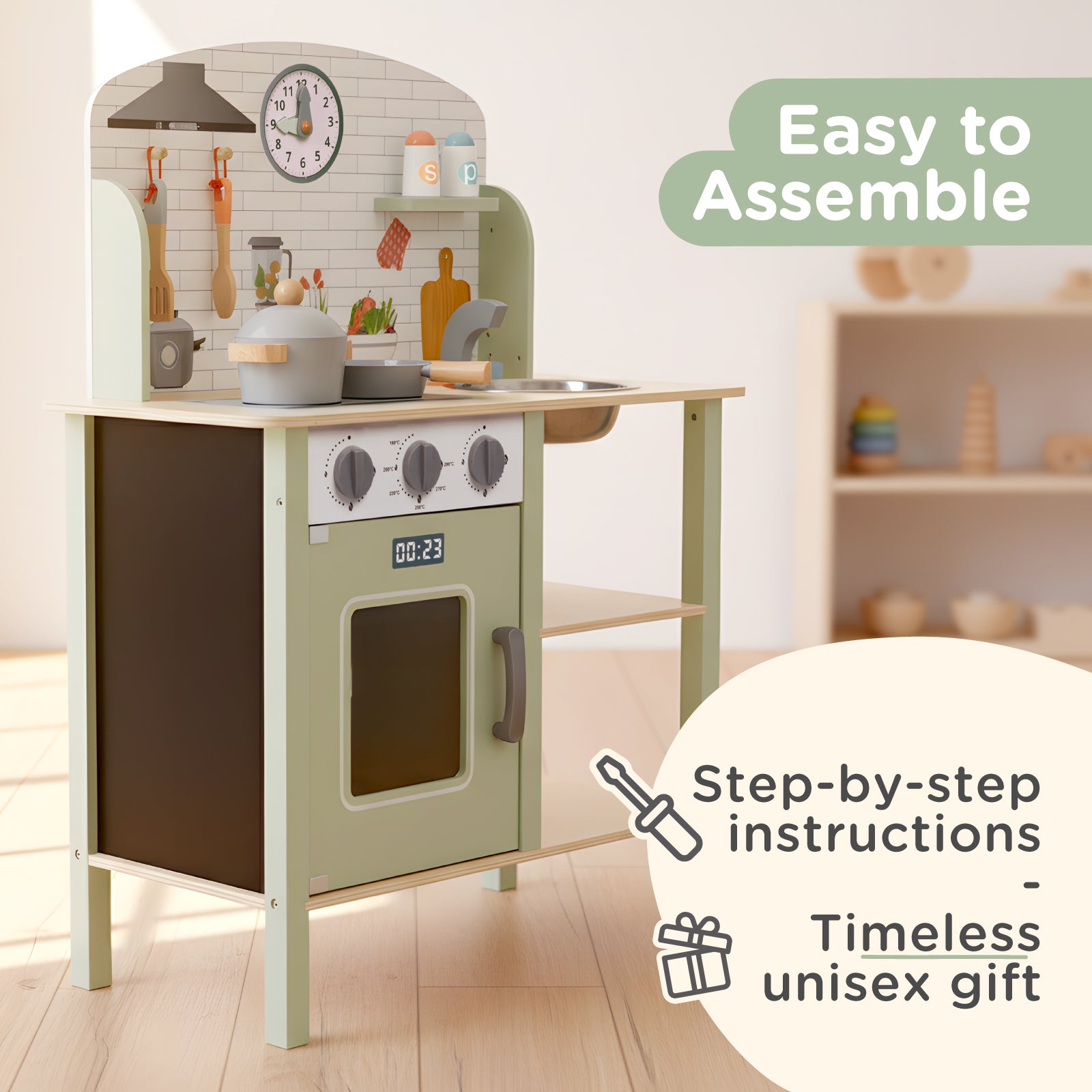 Nene Toys Kitchens & Pretend Play Kitchen Set cucina giocattolo in legno