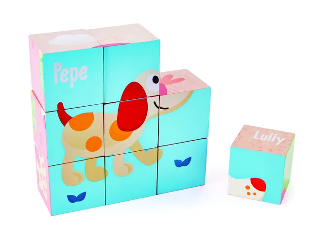 Hape Puzzle E0452 Pepe und Friends puzzle a blocchi legno 9 pezzi