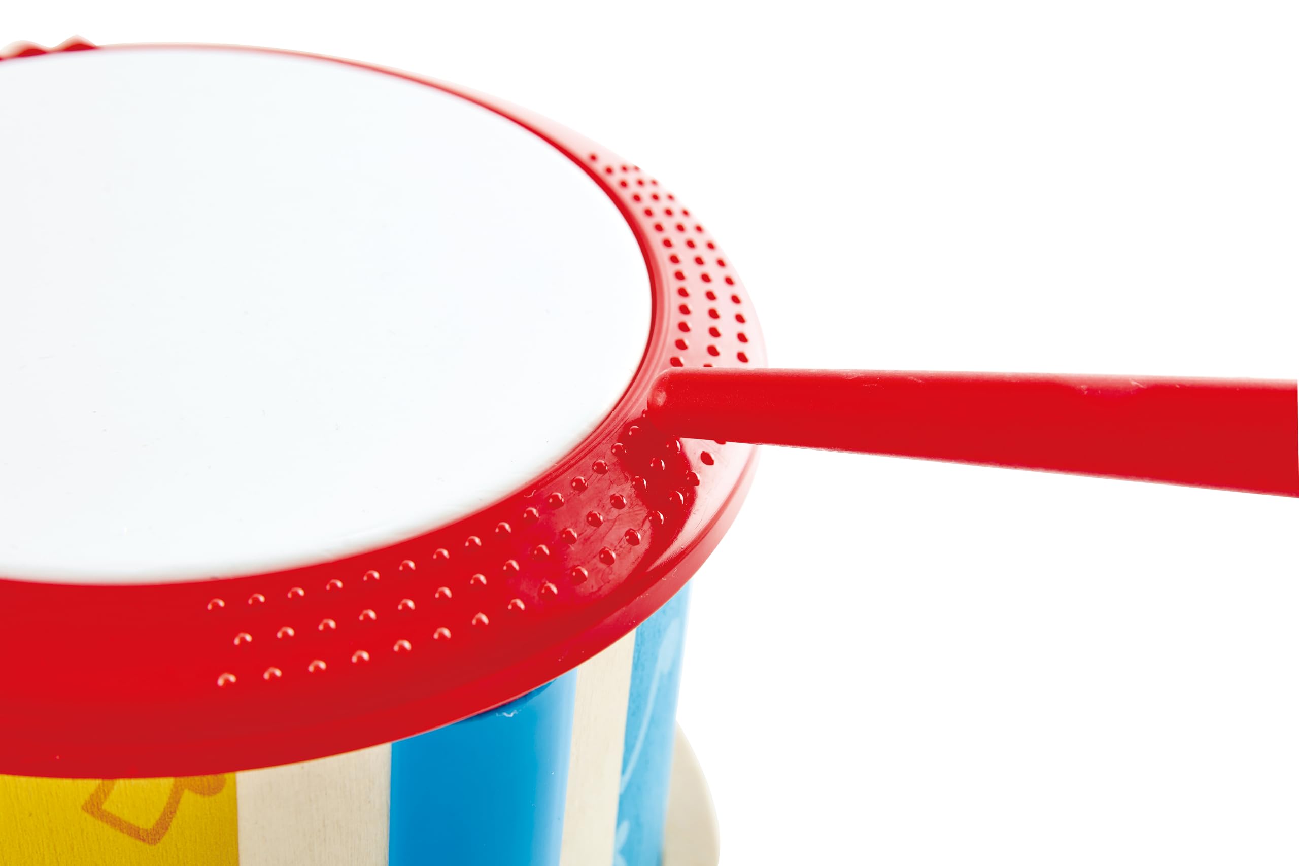 Hape Giochi musicali Tamburo a due facce con bacchetta legno dai 12 mesi