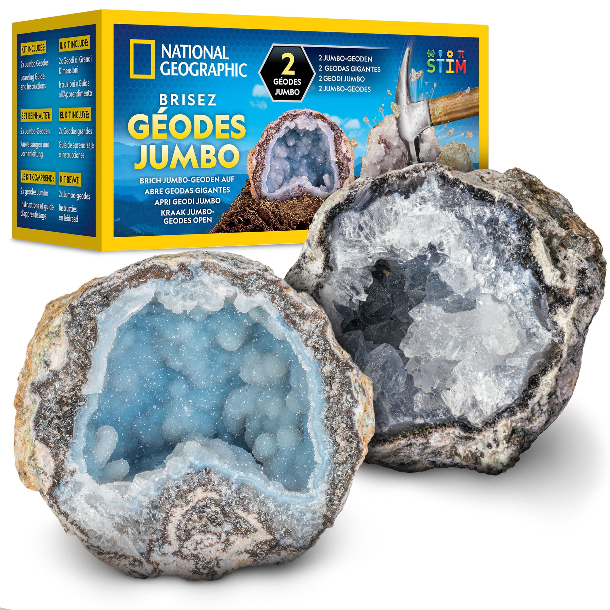 National Geographic Kit scientifici e di scoperta Kit Geode Gigante 10,9–13 cm