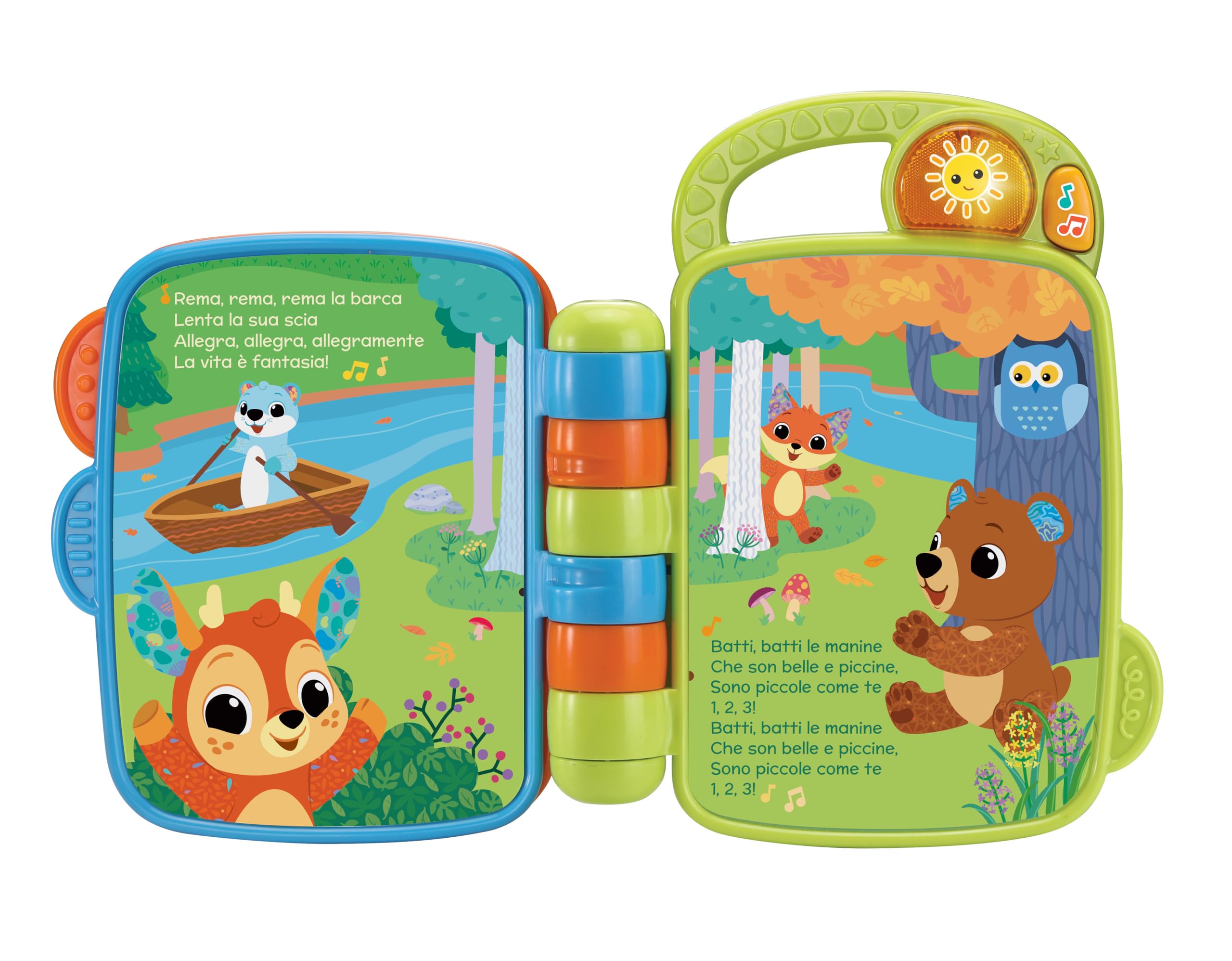 VTech Giocattoli 0-12 mesi Coccole in Rima libro sensoriale con filastrocche