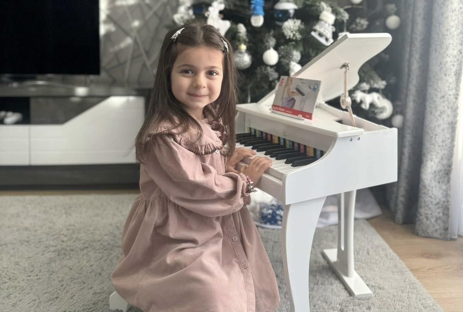 Hape Giochi musicali Pianoforte Elettronico Bianco Deluxe 30 tasti