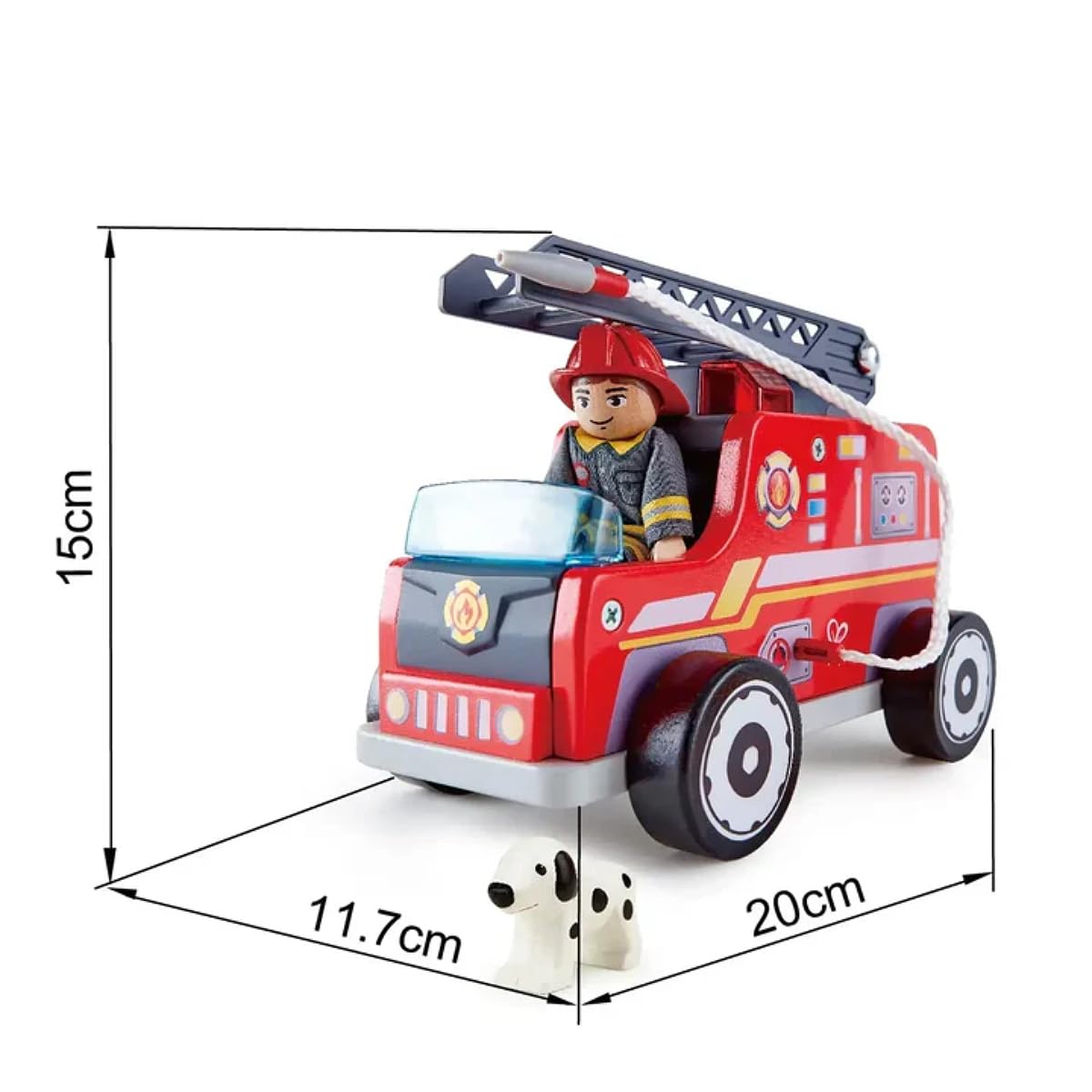 Hape Giochi di ruolo Set Vigile del Fuoco con Camion e Cagnolino