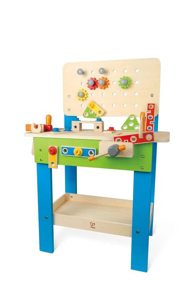 Hape Giochi di ruolo Banco da Lavoro banco da lavoro 35 pezzi regolabile