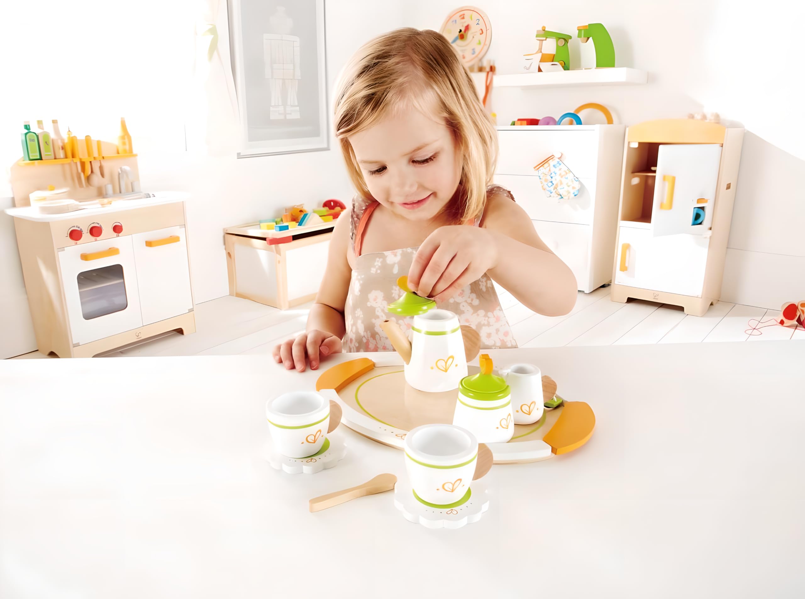 Hape Cucina e accessori E3124 Servizio da tè per Due in legno