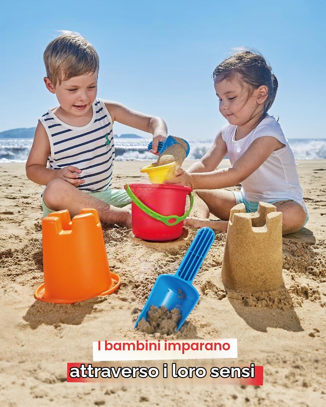 Hape Giochi da spiaggia Set per Spiaggia 5 in 1 multicolore