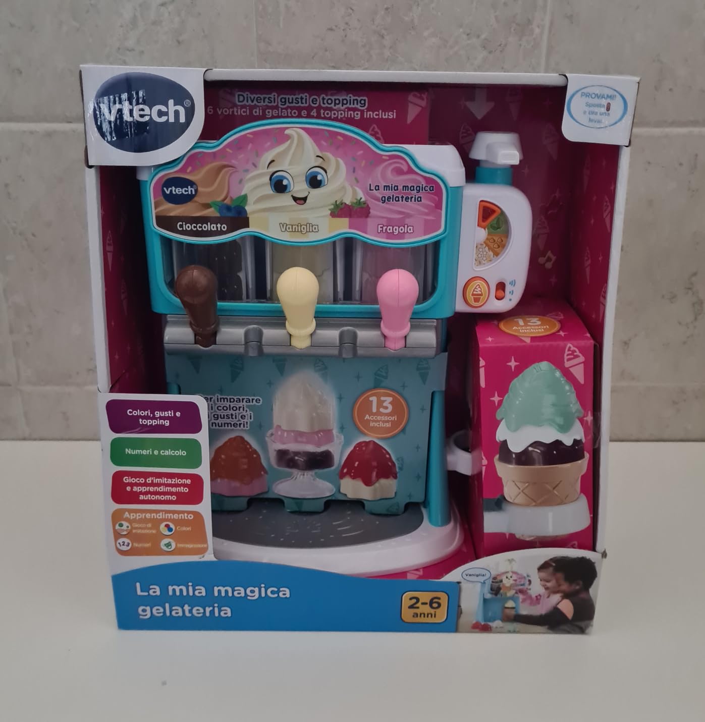 VTech La Mia Magica Gelateria, gelatiera giocattolo con 12 accessori