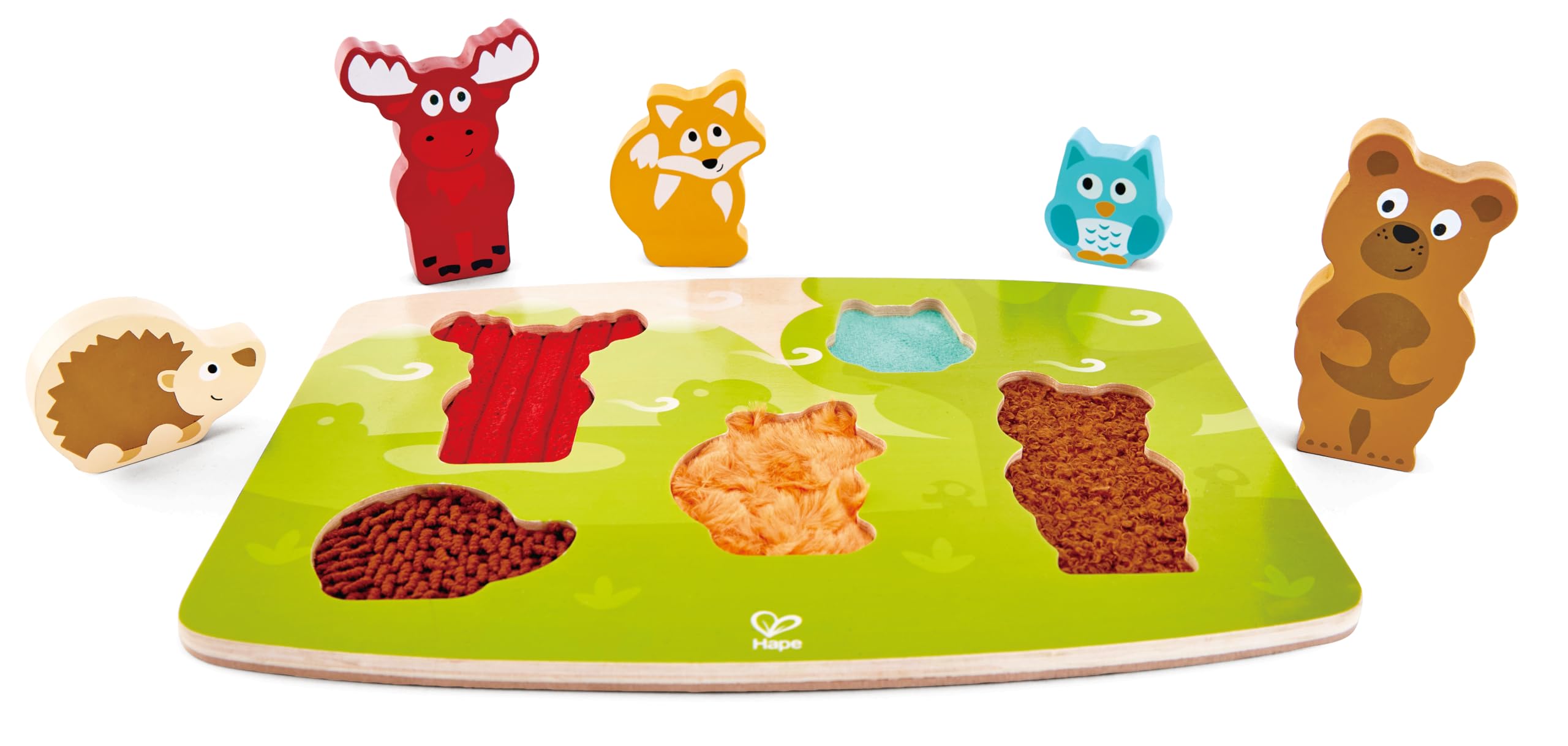 Hape Puzzle Puzzle tattile degli animali polari Fiori bianchi