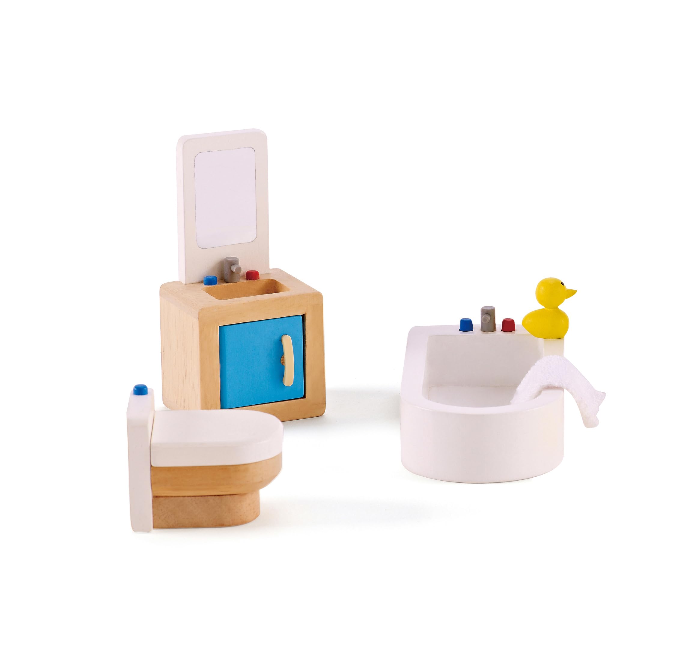 Hape Mobili Bagno con Doccia per casa delle bambole in legno