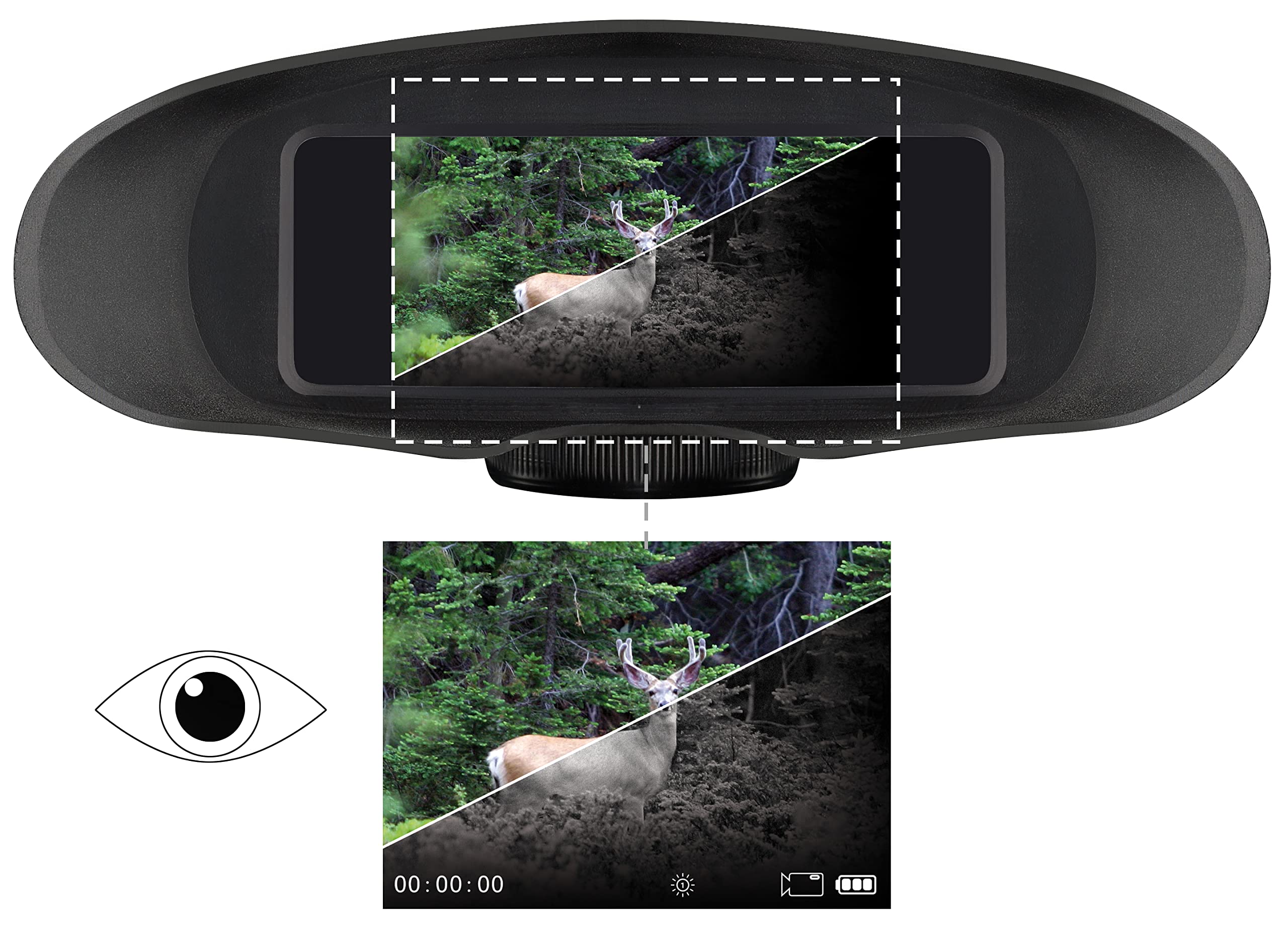 National Geographic 9075100 binocolo visione notturna digitale 3,5x nero