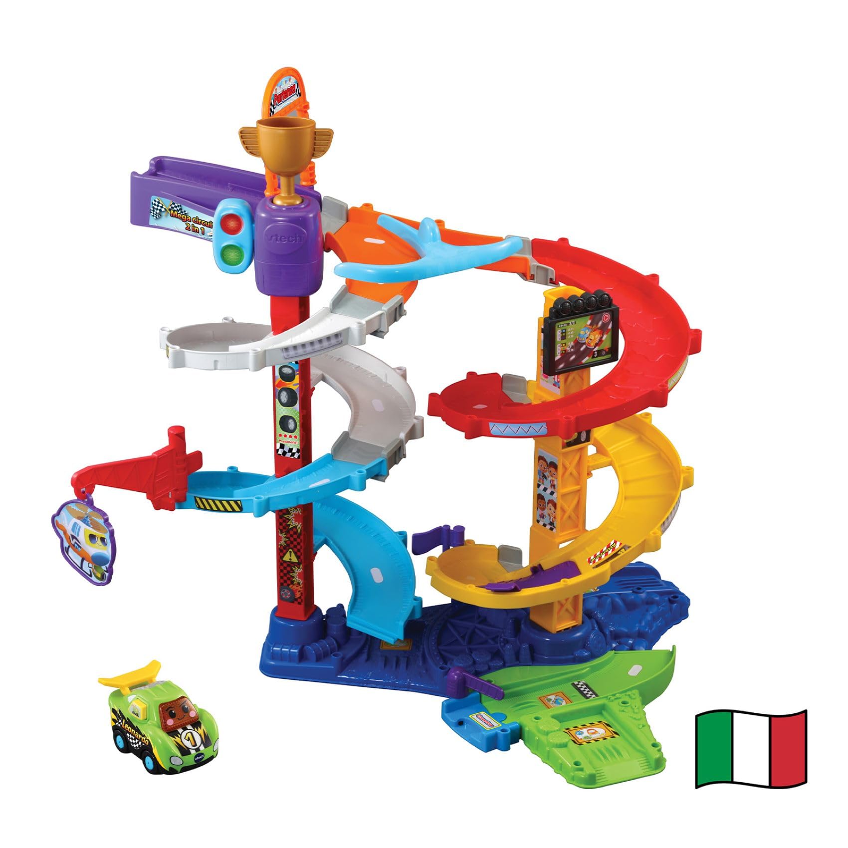 VTech Vroom Vroom Go Il Mio Primo Garage pista macchinine parlante